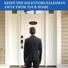 No Soliciting Sign Sticker for Front Door, Self-Adhesive Modern No Solicitors Sign for Home, Weatherproof and UV Resistant No Solicitation Signs for