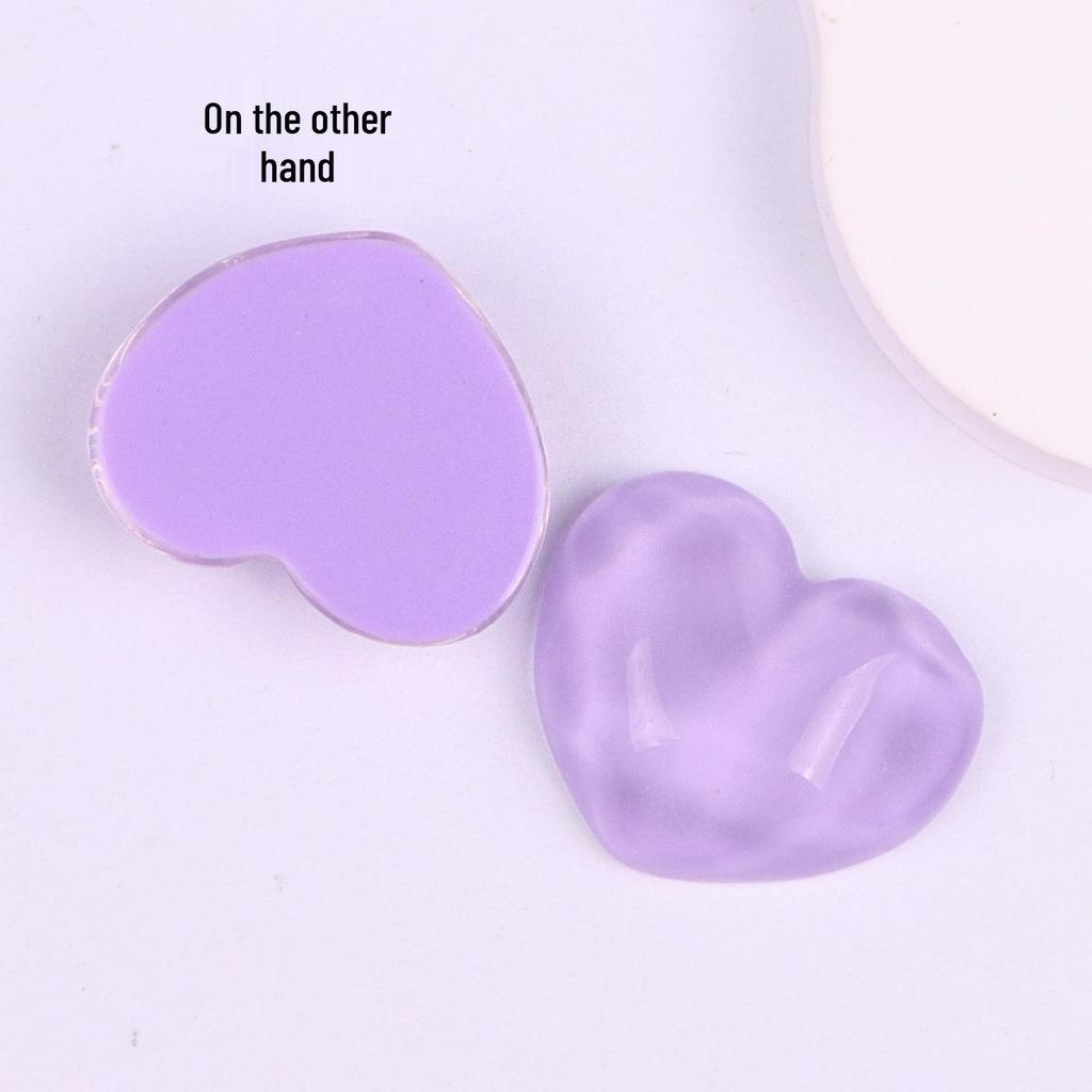 22mm Wavy Heart-Shaped Resin Charms and Hair Accessories