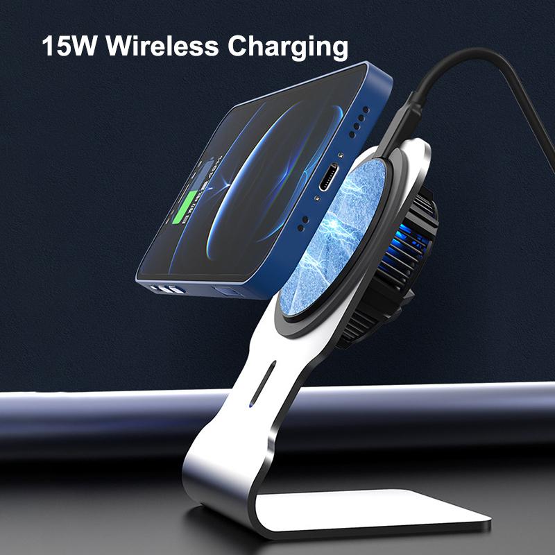 Semiconductor Phone Cooling Fan Noise Reduction Magntic Cooler Support Wireless Charging Heat Sink for IPhone 13 12 IPad Samsung