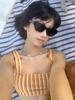 Gestreiftes Bikini-Westen-Set im koreanischen Stil - Niedliche & trendige Bademode für Thermalurlaube