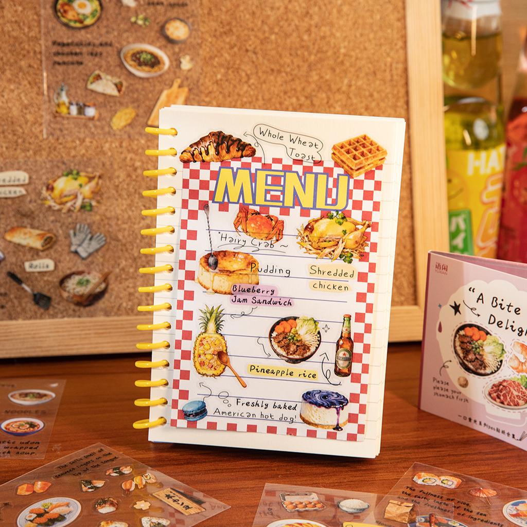 20sheets Kawaii Japanese Cuisine Style Die Cut Sticker Book DIY Diary Phone Case Scrapbook Cute Stationery Stickers