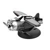 Solar Powered Airplane Car Ornament Dashboard Aircraft Model with Suction Cup 360 Degrees  Rotating Propeller Center Console Drift Accessory