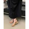 Eilyken Summer Fashion Thin Low Heels Slippers Women Round Clip Toe Beach Casual Sandals Flip Flops Shoes