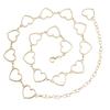 Ladies Gold Silver Love Decorative Belt Dress Metal Hook Waist Chain