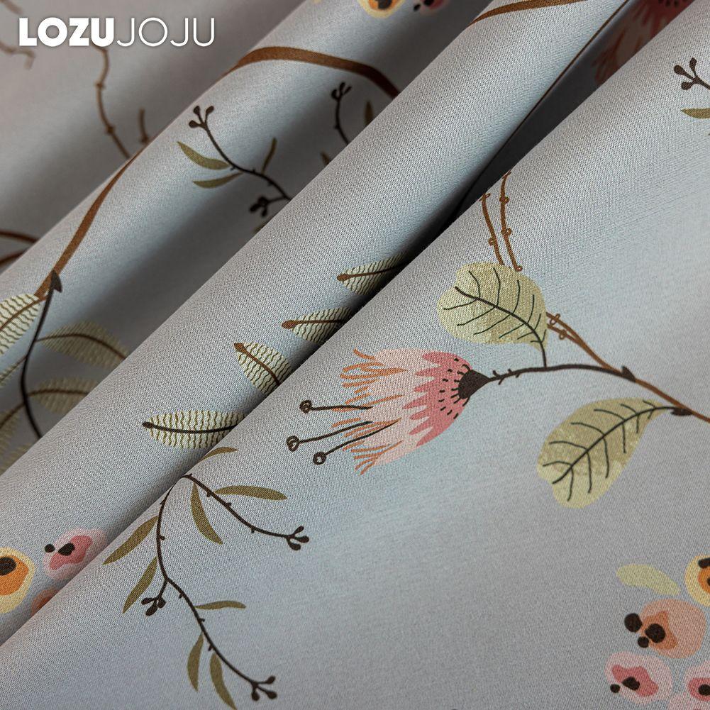 1PC LOZUJOJU European Luxury 100% Blackout Blackout Curtain Vintage Floral Curtains Curtain for Bedroom Living Room Balcony Window for Home Decor