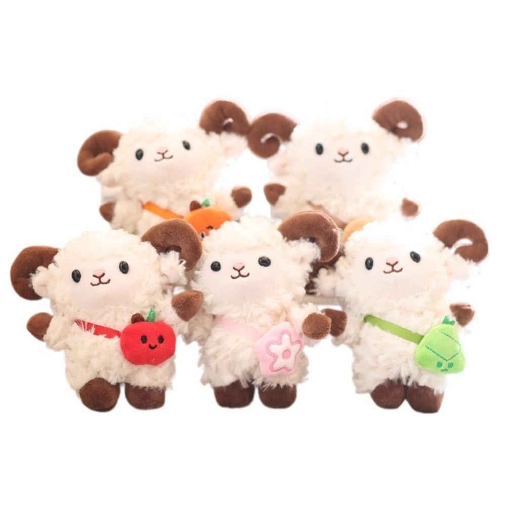 Cartoon Mini Sheep Plush Keychain Sheep Soft Lamb Doll Ornament Sheep Plush Pendant Decoration