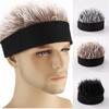 Fashion Personalized Men Autumn Winter One-piece Wig Cap Hip-hop Knitted Cap Party Accessory Suitable for Daily Casual Wear