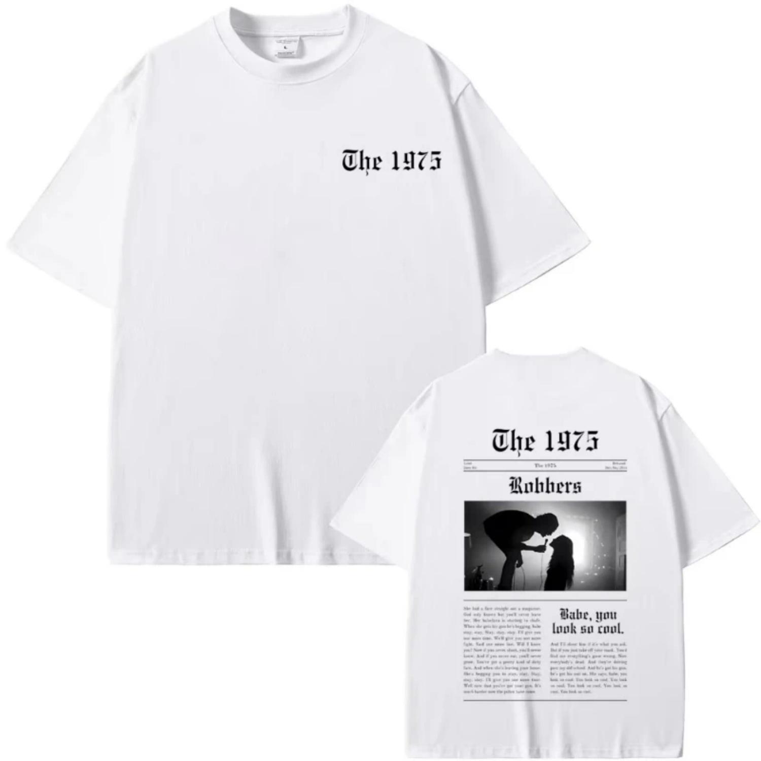 

British Band The 1975 Live From Gorilla Robbers Babe You Look So Cool Graphic T-shirt Men Indie Alternative Rock Short Sleeve S чёрный