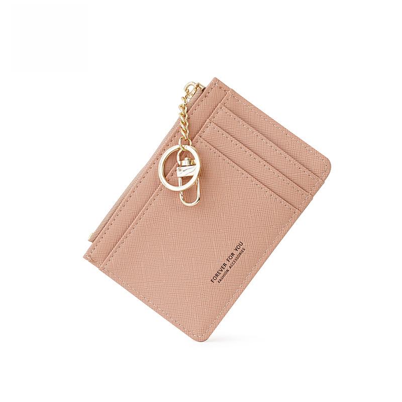Ultra-Thin Anti-Theft Zipper Card Holder Wallet - Portable & Secure.