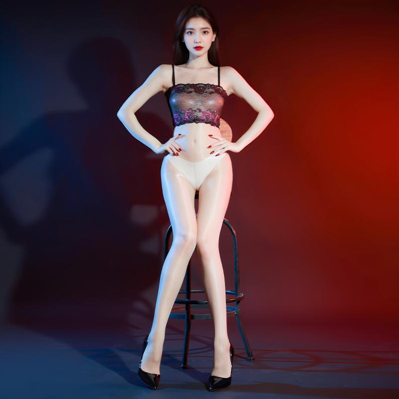 Women Sexy Lace Floral Jumpsuit Aurora Pantyhose Seamless Pantyhoses Ultra Elastic Transparent Bodysuit Night Club Wear