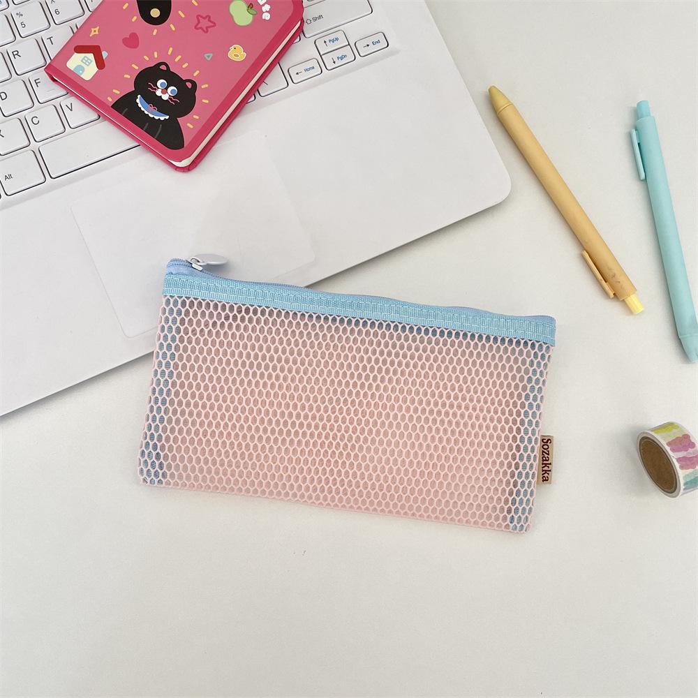Mesh Travel Cosmetic Bag Portable Makeup Storage Bag Purses Women Large Capacity Zipper Make Up Organizer Storage Clutch