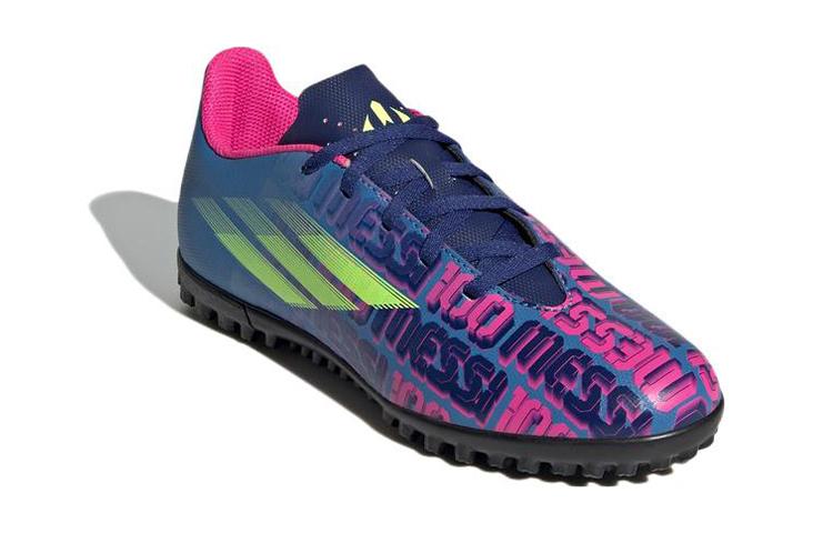 adidas Messi.4 K Fabric Slip Resistant Abrasion Resistant Low Top Kids' Soccer Shoes Red Blue Kids' FY6911