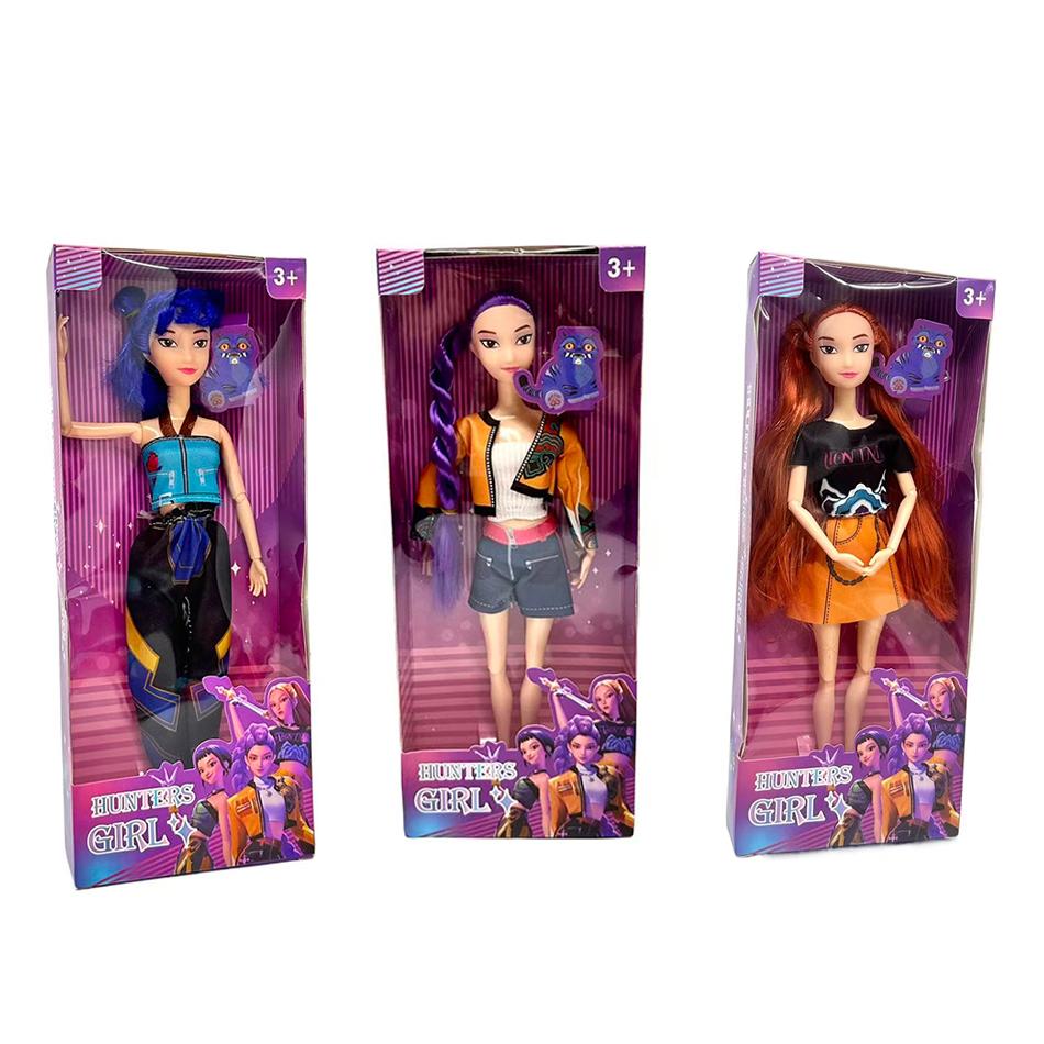 30cm K-Pop Demon Hunters Anime Kpop Girl Group Cartoon Rumi Zoey Mira Action Figures Vinyl Figurines Model Dolls Girls Xmas Gift