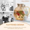 Snail Glass Pitcher 2.5L 84oz Large Iced Tea Pitcher with Handle Lids for Fridge Door Water Jug Sun Tea Bottles Cold Water Cups