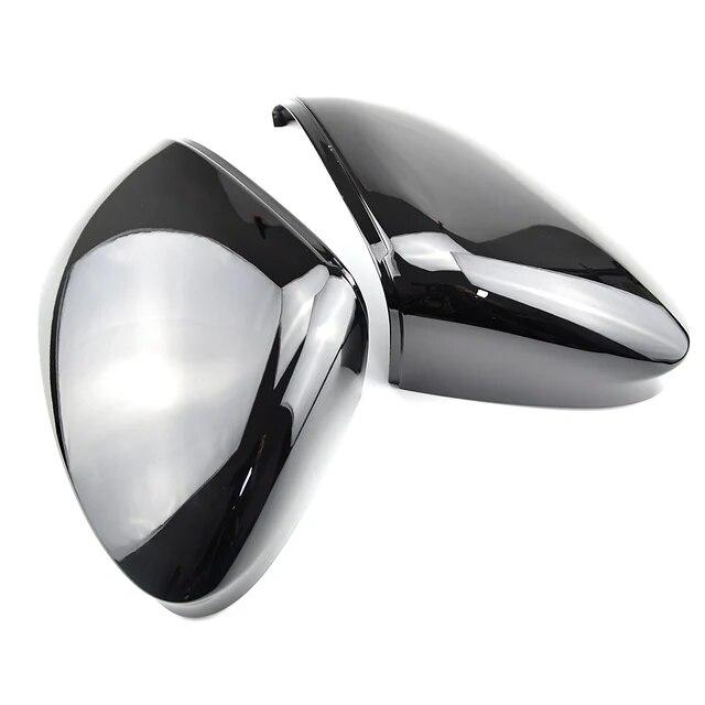 For Volkswagen Golf MK8 VIII 8 Side Mirror Covers Caps (Carbon Look) 2022 for VW Glossy Black Wing Rearview
