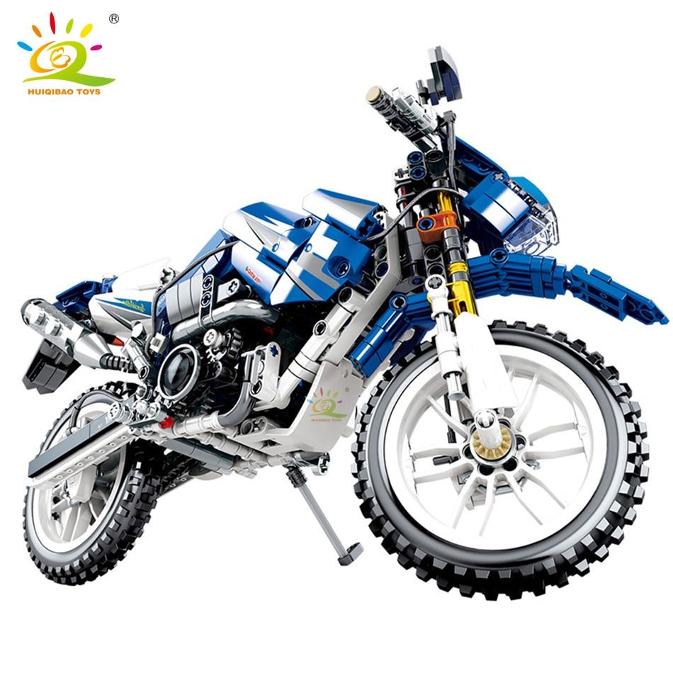 799Pcs Motorcycle Building Blocks Speed Champions Car Technical Model Brick Educational Toys for Children Kids Gift