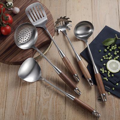 Ustensiles de cuisine, spatule, louche à soupe, spatule ajourée, cuillère à fente, pelle à pâtes, acier inoxydable 304