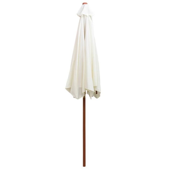 Parasol - vidaXL - 42962 - 270 x 270 cm - Bois dur - Blanc crème