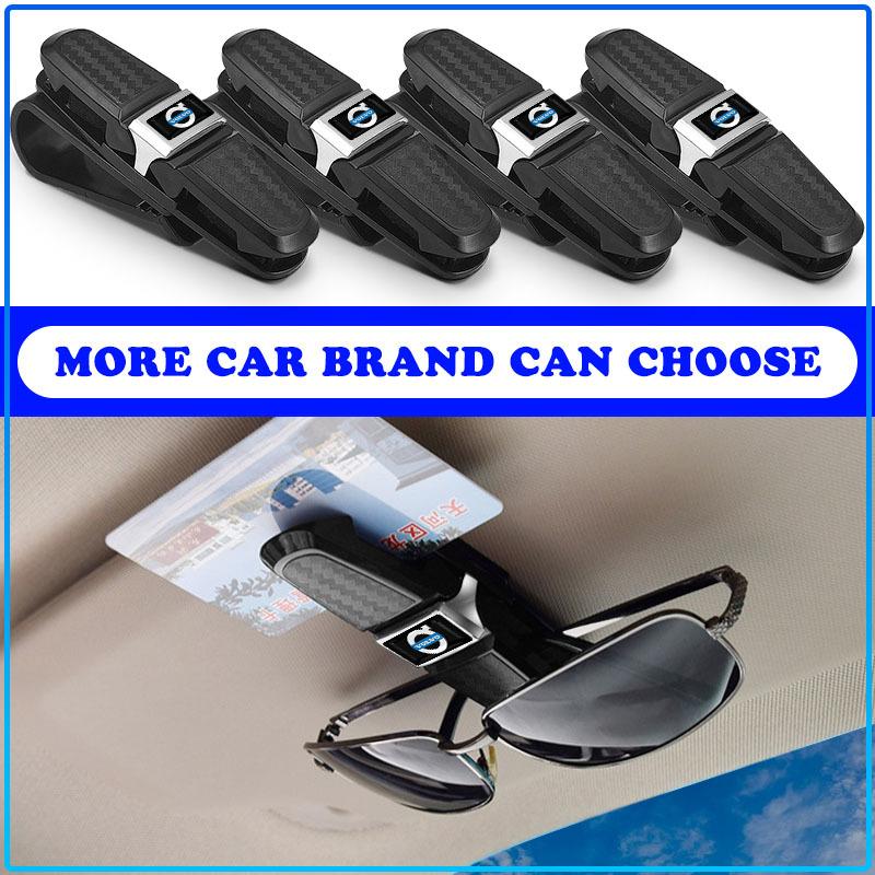 Auto Logo Car Sun Visor Glasses Box Universal Sunglasses Clip Card Ticket For Volvo Xc90 S60 S80 Xc60 Xc70 Xc90 Fh V50 S40 C30