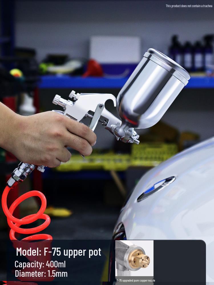 Pneumatic Spray Gun for Car and Latex Paint - Compact Household Tool