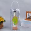 2pcs Clear Gift Bags with Handle Ice Wine Bag Treat Bags Portable Collapsible Clear Wine Pouch Reusable Party Favor Bags Plastics Gift Bags