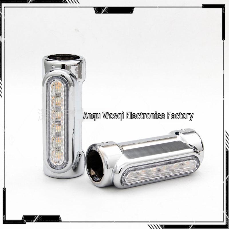 

Светодиодные фонари на дуги безопасности для мотоцикла Harley: Белый ДХО и желтый указатель поворота, алюминиевый хомут для труб 1,3 . серебряный