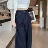 Women's 2026 Tencel Soft Denim High-Waisted Wide-Leg Slimming Floor-Length Casual Trousers