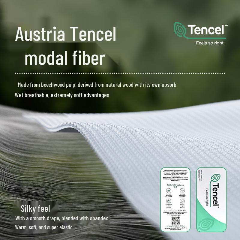 10A Antibakterielles Tencel Modal Damen Nahtloses Warmes Unterwäscheset - Herbst/Winter