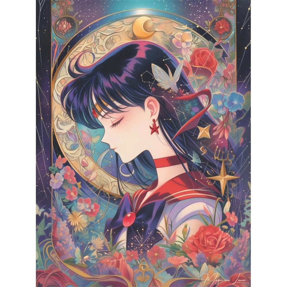 Cartoon Girl Diamond Painting Beauty Girl Warrior Sticking Embroidery Handmade DIY Mosaic Home Decoration Gift