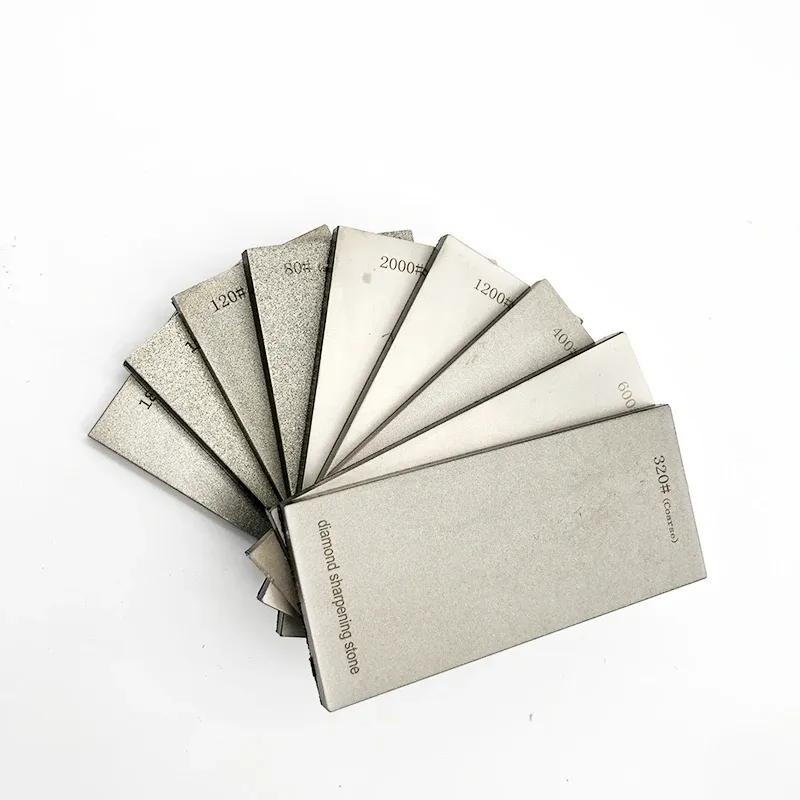 120/600/1500/3000 Grit Diamond Sharpening Stones Knife Sharpener Anti-skid Base Kitchen Knife Sharpening Tool Set Flake Plate