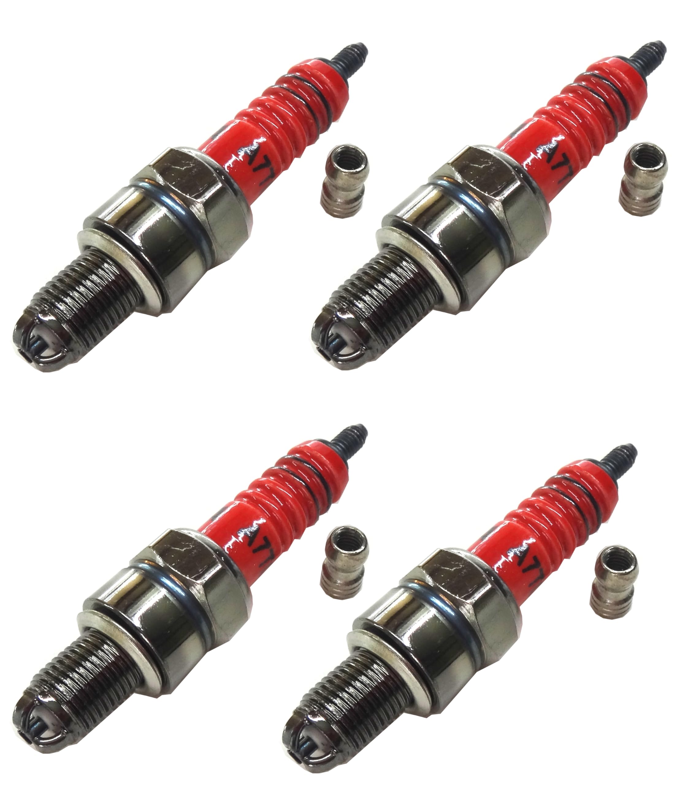 

Piece of peace produc Reinforced 3 Pole Spark Plug Plug Response UP Torque NGK D8EA DENSO X24ES-U Compatible (4 Pieces)