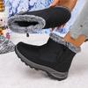 Fashion Thicken Plush Waterproof Snow Boots Women 2025 Non Slip Zipper Platform Winter Boots Woman Fleece Lining Warm Ankle Booties 43