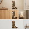 Rustic Wooden Boot Vase with Hanging Hook Vintage-Inspired Cowboy