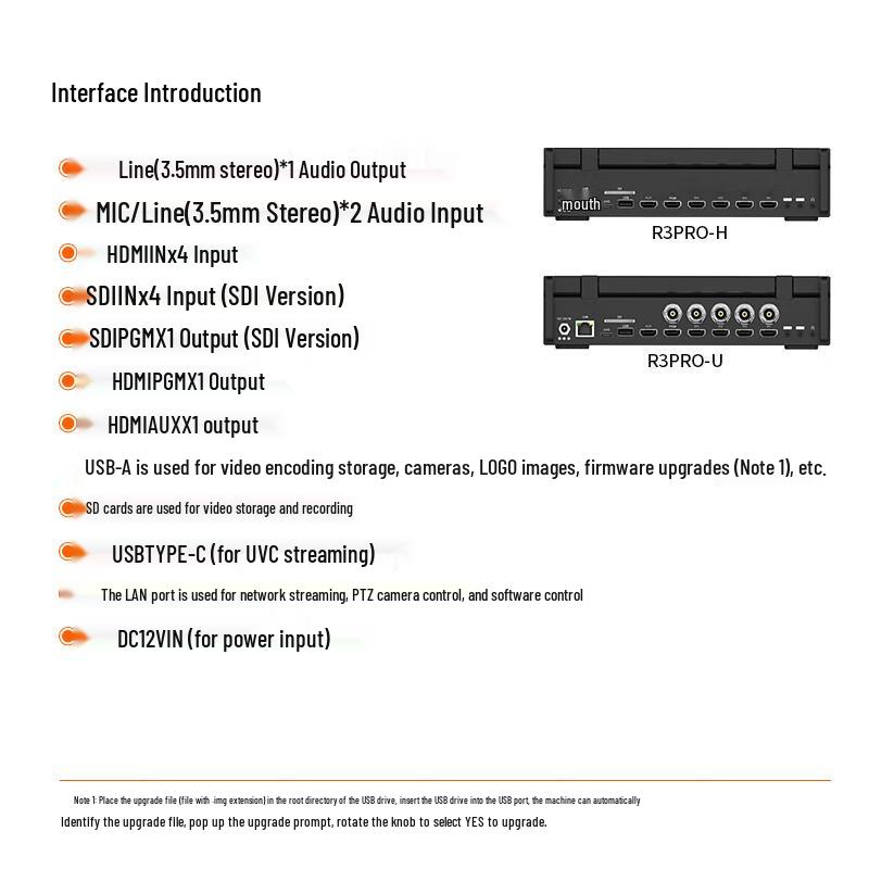 JiaShiYing r3pro-h 4K HDMI Live Production Switcher