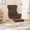 Recliner Chair with Ottoman Brown Fabric