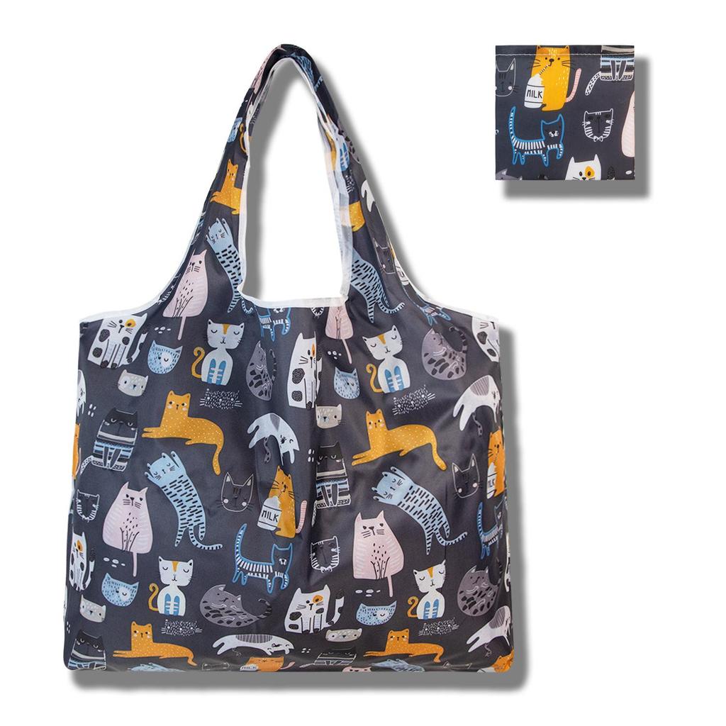 Eco-Friendly Large Capacity Foldable Tote Bag - Creative, Portable, Printed, and In Stock