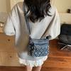 2025 Summer New Lazy Denim Multi-layer Small Square Bag New Women's One-Shoulder Crossbody Bag Fashionable and Casual