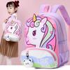 Unicorn Kids Backpack Cartoon Oxford Fabric School Bag With Air Cushion Straps For Children