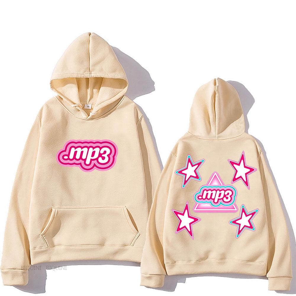 Pink Mp3 Emilia Melnas Hooded Graphic Print Sweatshirt Hoodie Sweatshirt