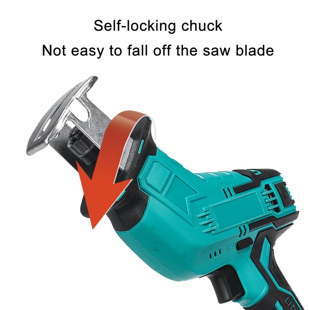 18V Cordless Electric Reciprocating Saw Portable Metal Wood Cutting Machine Tool Variable Speed For 1/2 Battery 288VF