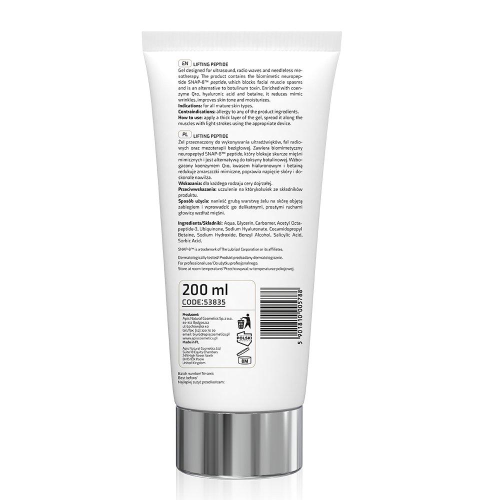 Lifting and Tightening Gel for Ultrasound with SNAP-8 Peptide Apis 200ml