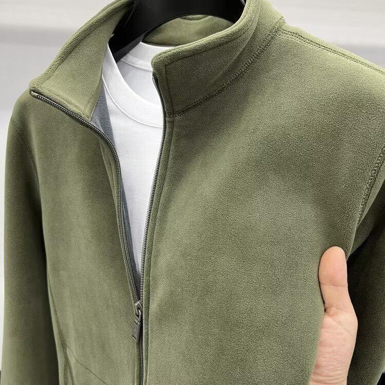 

Men s 2025 Fashion Fleece Jacket - Autumn/Winter Shell Liner Style L зелений