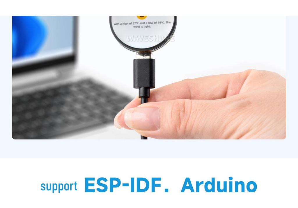ESP32-S3 1.32" AMOLED Dev Board, 466×466 Res, XiaoZhi AI Compatible
