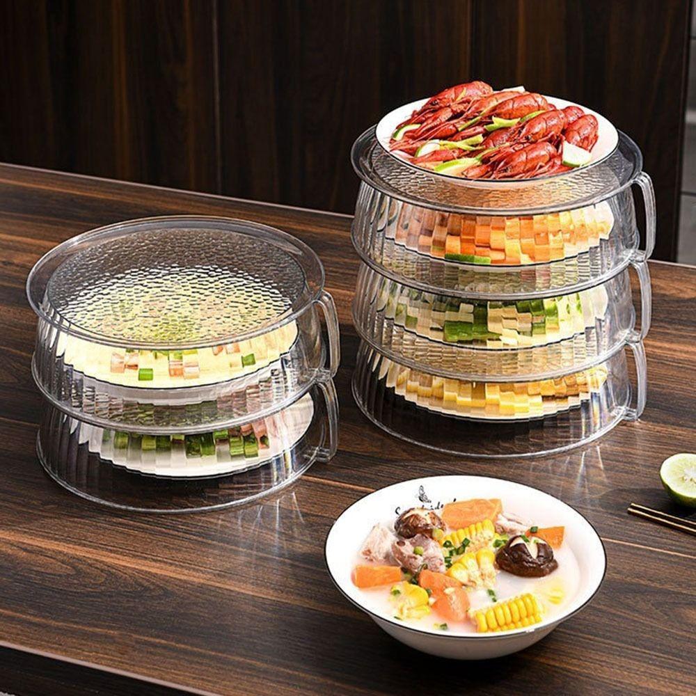 Multifunctional Plastic Food Cover Insulation Dish Cover Microwave Splatter Cover Household