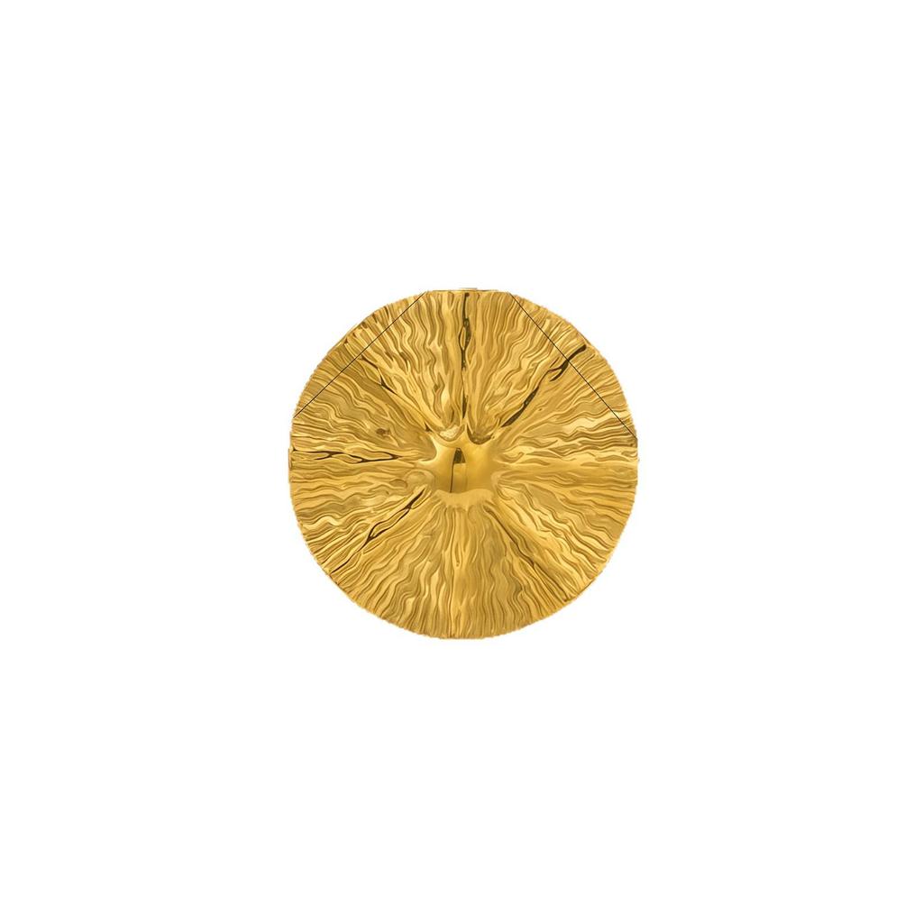 Anello aperto in acciaio inossidabile 304 con motivo a onde d'acqua, elegante, per donna