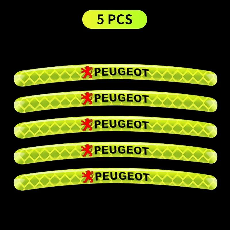 

Car Wheel Reflective Strip Car Motorcycle Wheel Reflective Sticker For Peugeot 206 207 307 3008 2008 308 407 408 508 301 208 RCZ