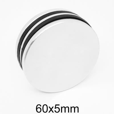 1/2 STK 60x5 mm Großpackung Runder Suchmagnet 60 mm x 5 mm Großer Seltenerd-Neodym-Magnet 60 x 5 mm N35 Permanentmagnet Stark 60*5 mm