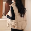 Autumn/Winter 2024 Stand-up Collar Thick Cotton Vest - Sleeveless, Loose Fit, Versatile Style Jacket