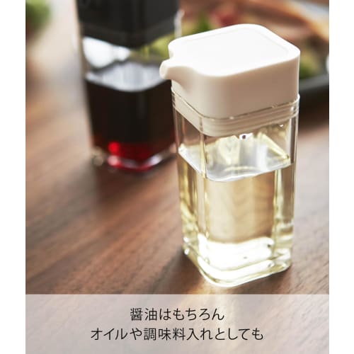 Yamazaki Industries Push-Button Soy Sauce Dispenser, Tower, White, 2865