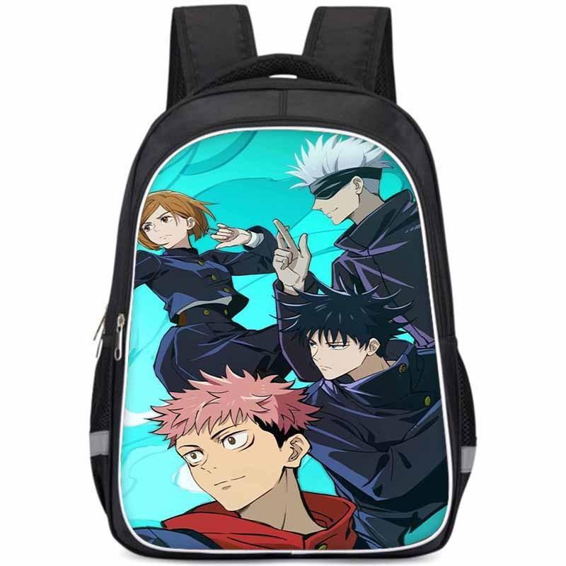 Spacious Jujutsu Kaisen Backpack For Kids With Lightweight Oxford Fabric